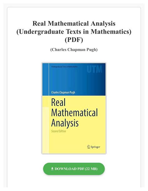 REAL MATHEMATICAL ANALYSIS PUGH SOLUTIONS MANUAL Ebook Doc