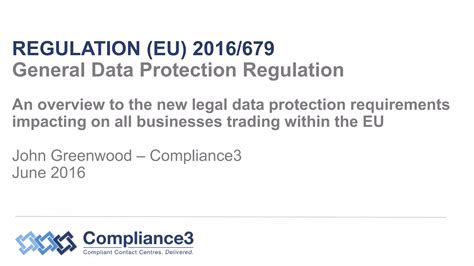 REGULATION (EU) 2016/679: A Comprehensive Guide