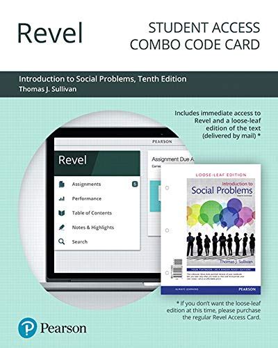 REVEL for Introduction to Social Problems Access Card 10th Edition Epub