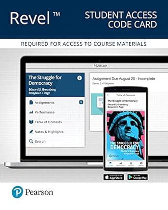 REVEL for The Struggle for Democracy 2016 Election Edition Access Card 12th Edition Reader