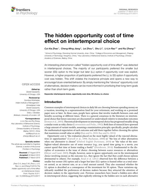 RICARDO: A Comprehensive Guide to Intertemporal Choice and Opportunity Cost