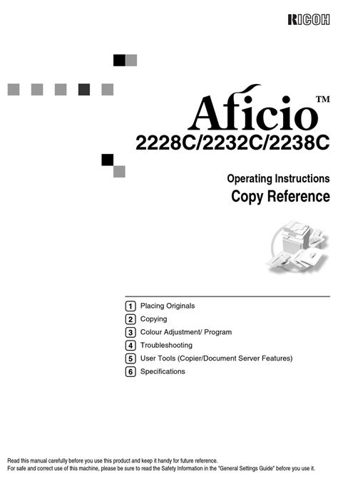 RICOH AFICIO 2228C MANUAL Ebook Doc