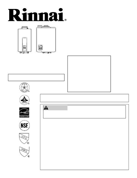 RINNAI RL94I INSTALLATION MANUAL Ebook Reader