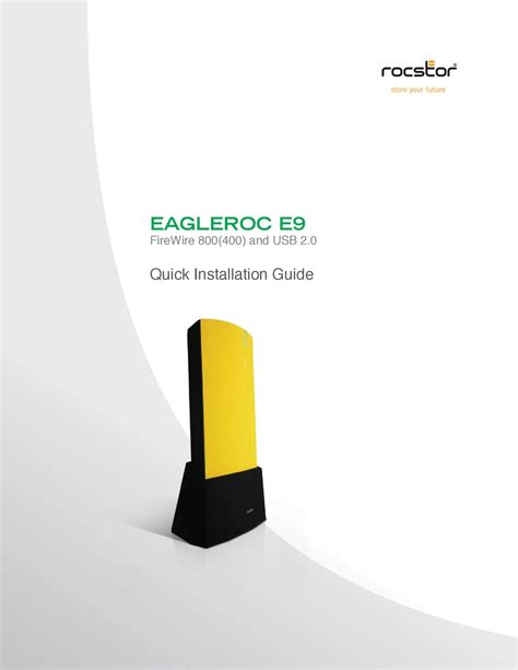 ROCSTOR EAGLEROC E9 1TB STORAGE OWNERS MANUAL Ebook Doc