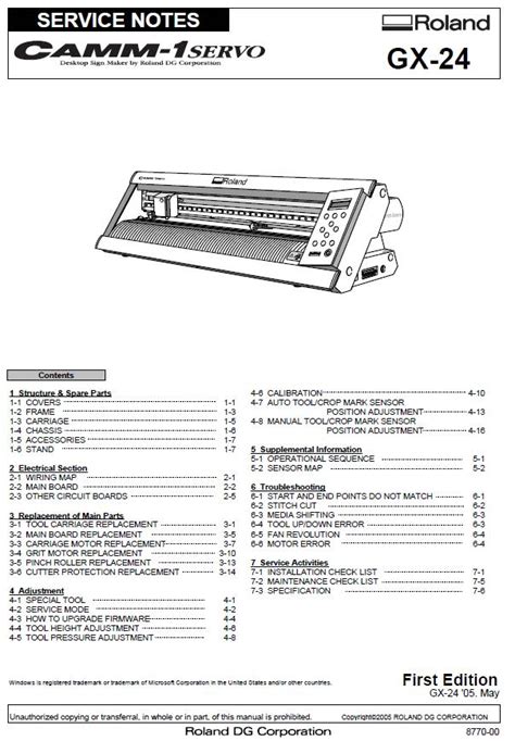 ROLAND GX 24 SERVICE MANUAL Ebook Reader