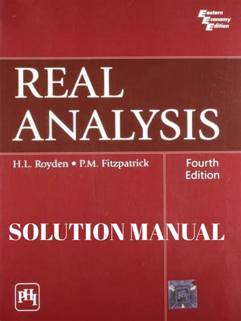 ROYDEN REAL ANALYSIS 4TH EDITION SOLUTION MANUAL Ebook Doc