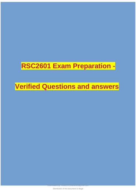 RSC2601 EXAM PAPER ANSWERS Ebook Reader