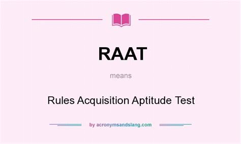 RULES ACQUISITION APTITUDE TEST RAAT Ebook PDF