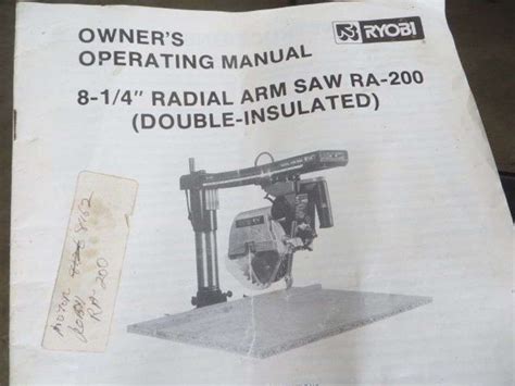 RYOBI RA 2500 MANUAL Ebook Doc