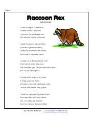 Raccoon Rex Answers PDF