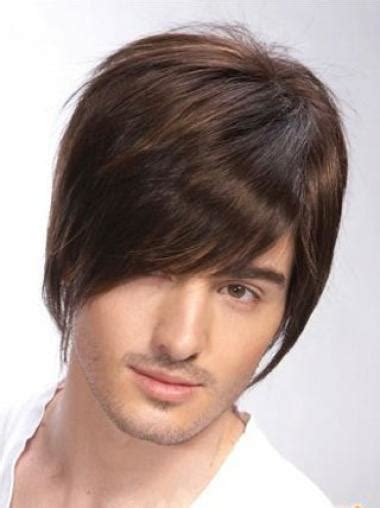 Radiant Brown Straight Short Men Wigs