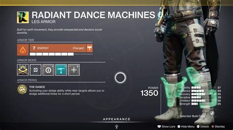 Radiant Dance Machines Build Destiny 2: Unlocking Celestial Potential