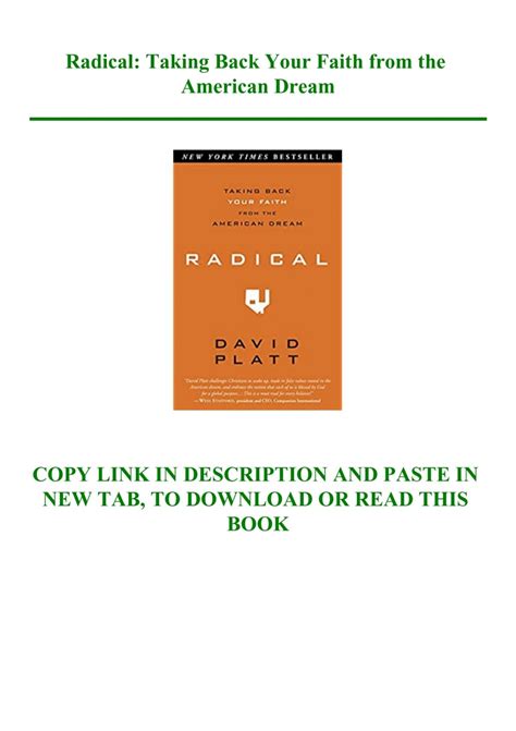 Radical: Taking Back Your Faith from the American Dream Ebook PDF