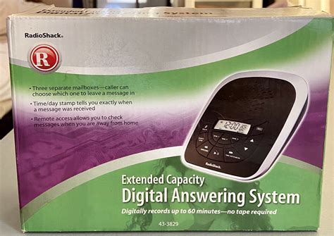 Radio Shack 43 3829 Digital Answering Machine Manual Epub