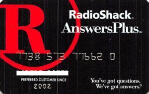 Radio Shack Answers Plus Card PDF