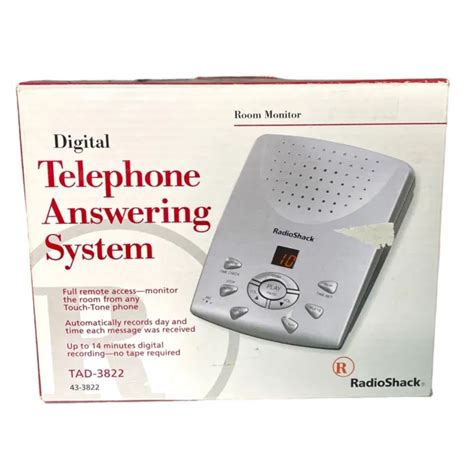 Radio Shack Digital Answering System Tad 3822 PDF