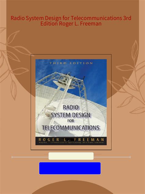 Radio System Design for Telecommunication 3rd Edition Kindle Editon