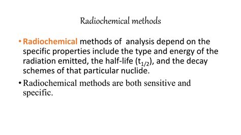 Radiochemical Methods Kindle Editon