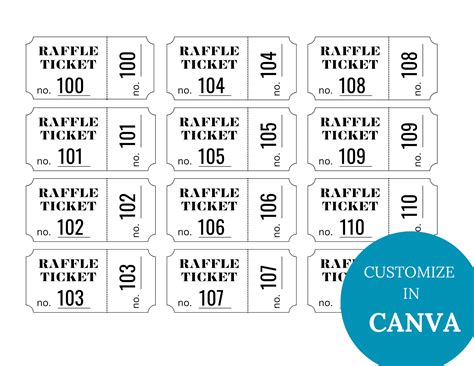 Raffle Ticket Printable