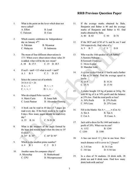 Railway Exam Question Paper With Answer Epub