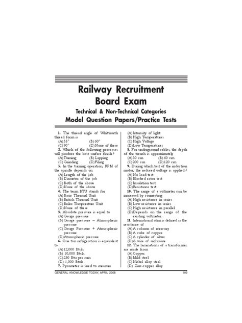 Railway Recruitment Board Question And Answer Kindle Editon