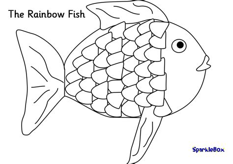 Rainbow Fish Printable Coloring Page