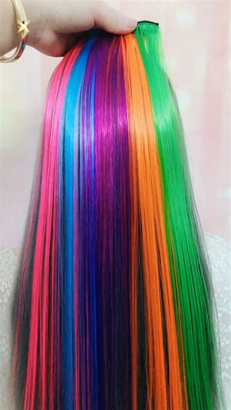 Rainbow Hair Extensions: A Colorful Trend that's Here to Stay