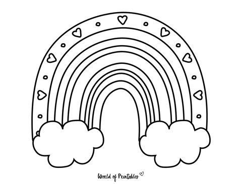 Rainbow Printable Coloring Page