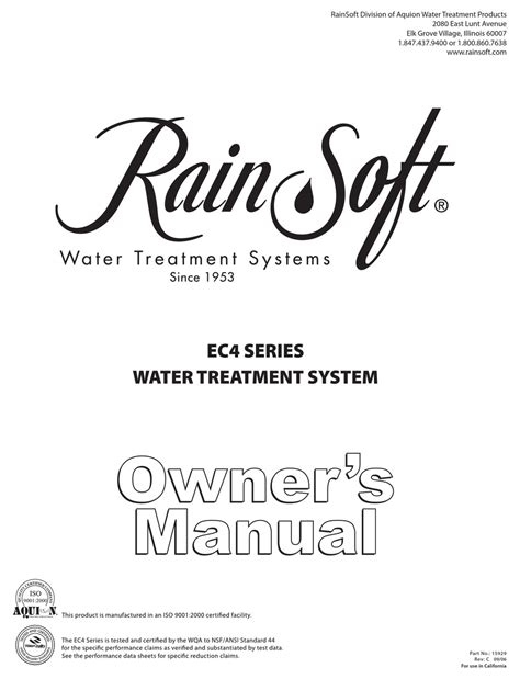 Rainsoft Ec4 Manual Ebook Kindle Editon
