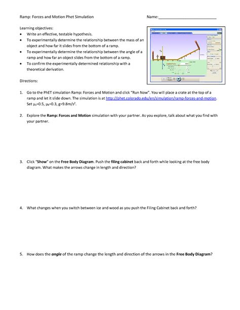 Ramp phet simulation lab answers Ebook Doc