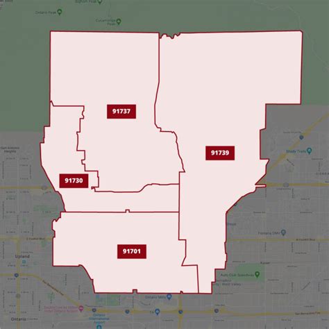 Rancho Cucamonga Zip Code Map: A Visual Overview