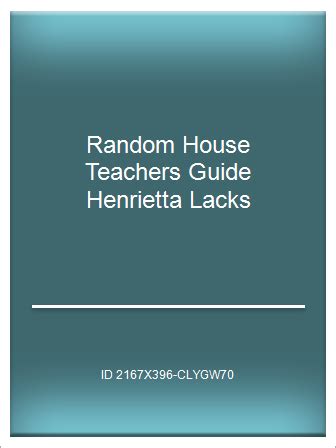 Random House Henrietta Lacks Teacher Guide Answers Epub