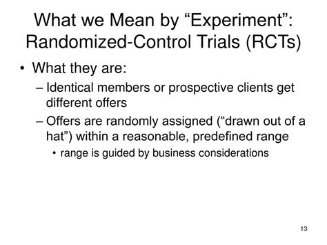 Randomized Control Trials For Business Solutions Putting PDF