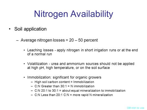 Rapid Nitrogen Availability: