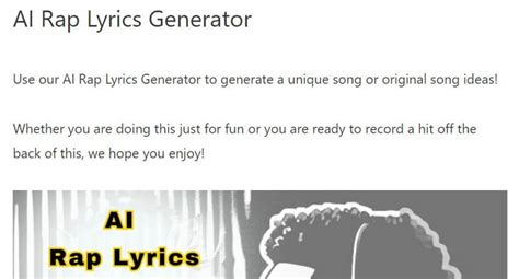 Rappers AI Generator 2023: Compose Unique Lyrics & Melodies