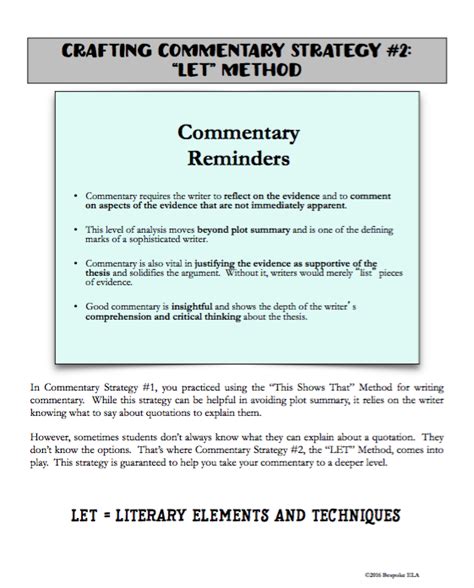 Rate That Commentary: How to Craft Commentary That Connects