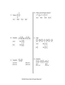 Rational Expressions Test Answer Key Kindle Editon