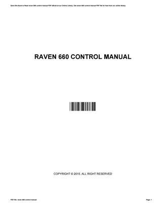 Raven 660 Control Ebook PDF