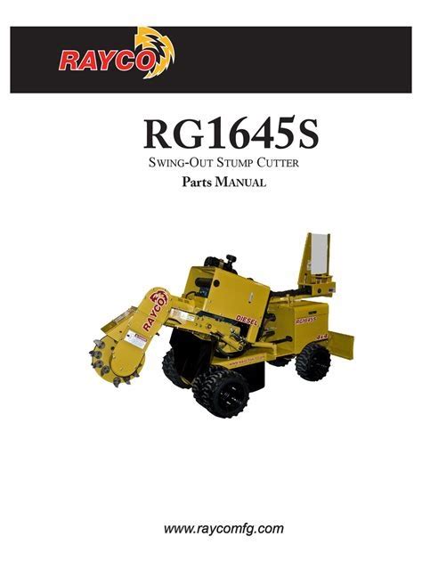 Rayco Rg50 Parts Manual P PDF