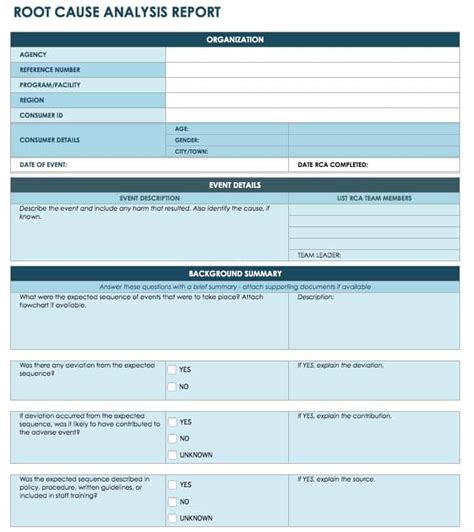 Rca Document Template