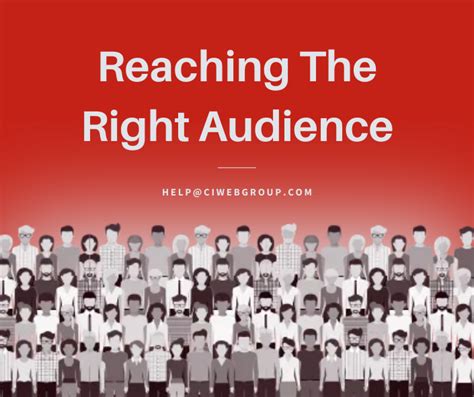 Reaching the right audience: