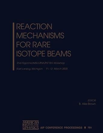 Reaction Mechanisms for Rare Isotope Beams Argonne/MSU/JINA/INT RIA Workshop on Reaction Mechanisms Reader