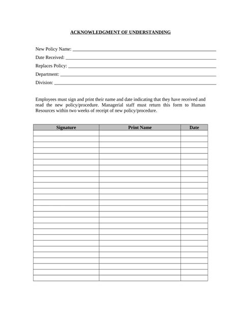 Read And Sign Template