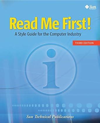 Read Me First! A Style Guide for the Computer Industry PDF