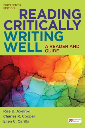 Reading Critically Writing Well 9th Edition Pdf Doc