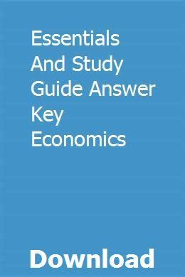 Reading Essentials And Study Guide Answer Key Economics PDF