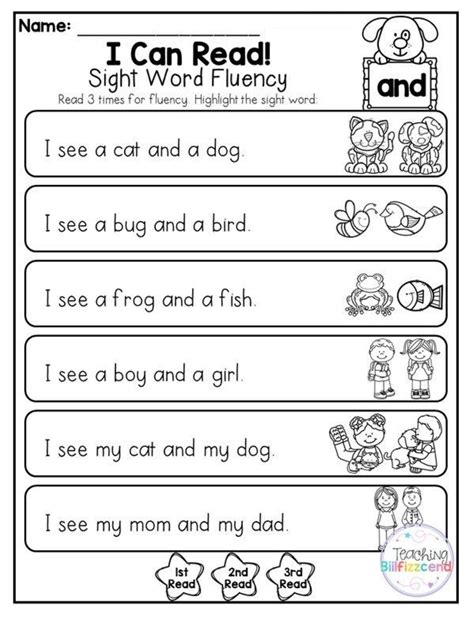Reading Printable Worksheets