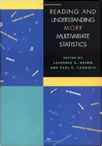 Reading and Understanding More Multivariate Statistics Doc