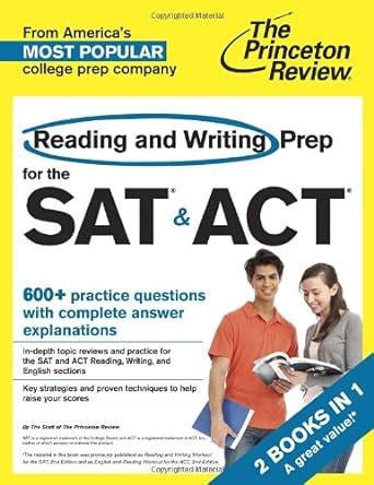 Reading and Writing Prep for the SAT and ACT 2 Books in 1 College Test Preparation Epub