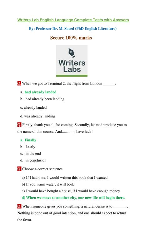 Readings For Writers Answers Doc